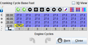 Cranking Cycle Base Fuel