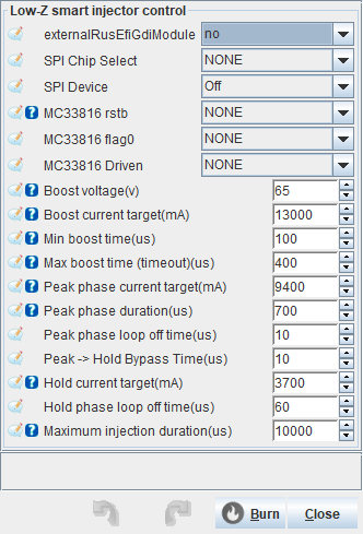 Low-Z smart injector control