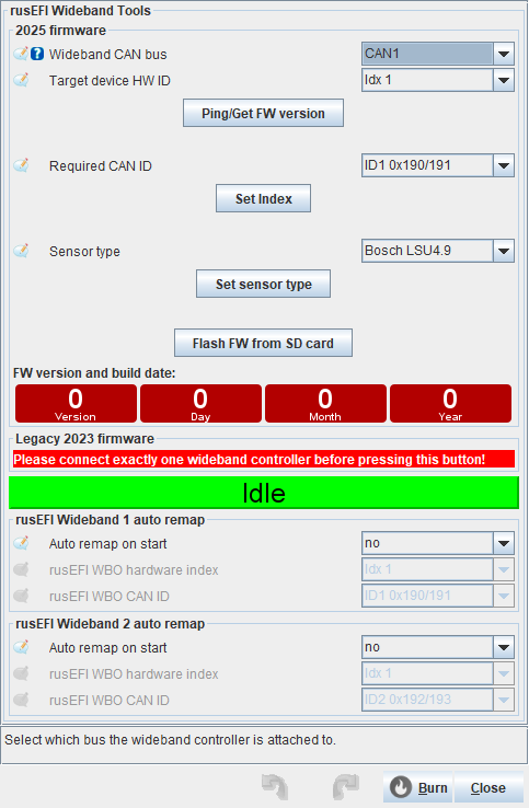 rusEFI Wideband Tools