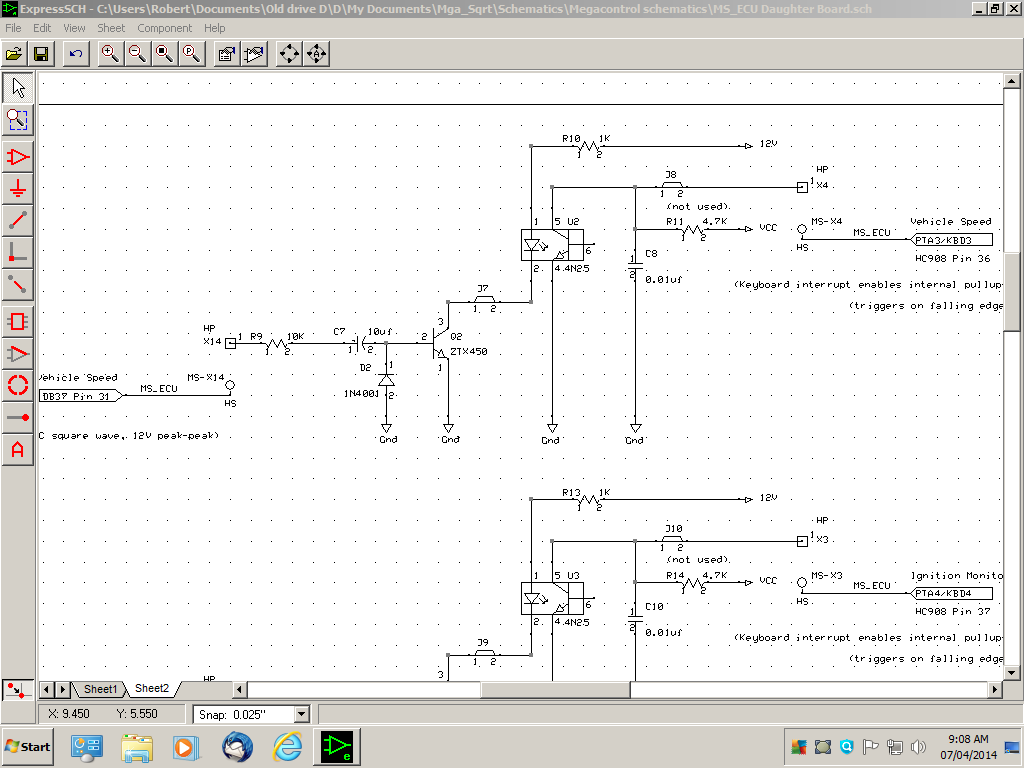 Schematic to convert 12v square wave to 5v square wave